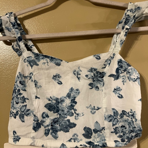 DRA Los Angeles Set Top Sleeve Less- Ruffled Skirt  Floral  Size M- F - Picture 3 of 13